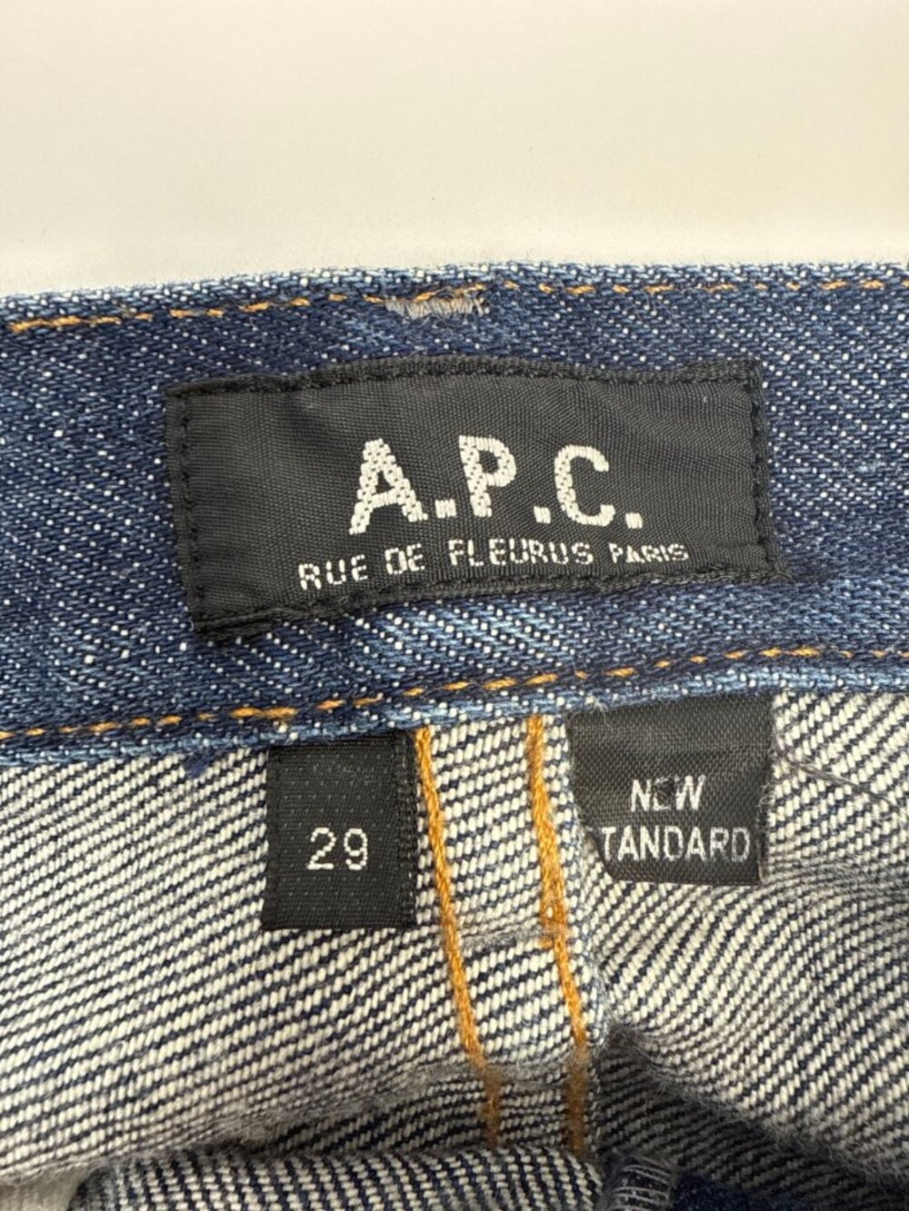 A.P.C. New Standard Blue 100% Cotton Straight Leg Jeans Size 29 - Picture 5 of 7